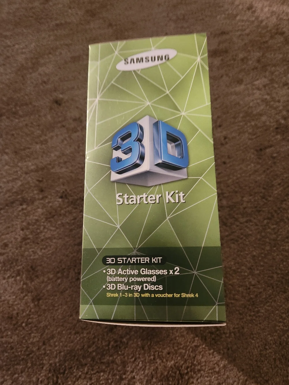 Samsung 3D Starter Kit in Green and Blue Packaging